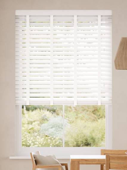 Atlanta Icy White & Igloo Wooden Blind thumbnail image