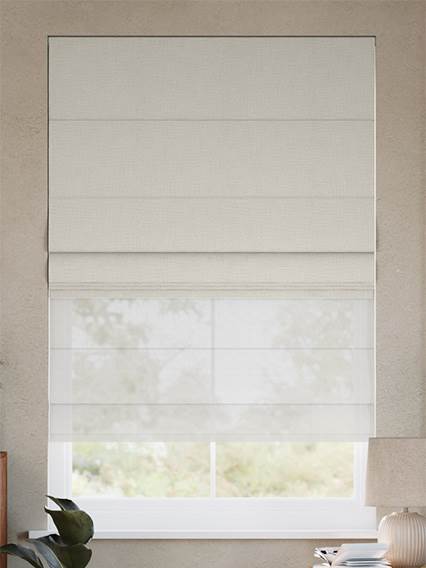 Electric Arlo Oatmeal & Coconut Double Roman Blind thumbnail image