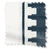 Elodie Classic White & Ascott Indigo Roman Blind swatch image
